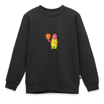 Ballsport - Kinder Premium Organic Sweatshirt - Schwarz - Vorne - AI Model Kid Female (0cm)