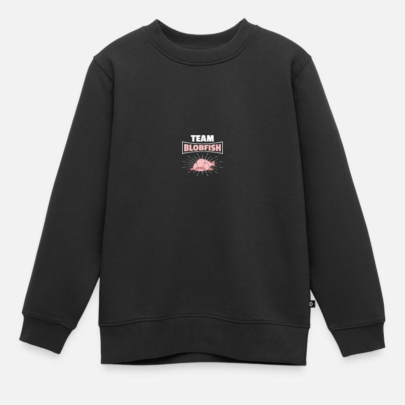 Blob-Fisch Blobfisch - Kinder Premium Organic Sweatshirt - Schwarz
