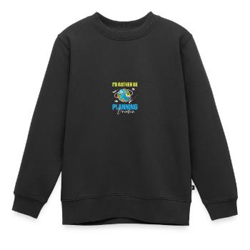 Planificateur de vacances Agence de voyages Agence de voyages - Sweat Premium enfant bio - noir - Devant - AI Model Kid Female (0cm)