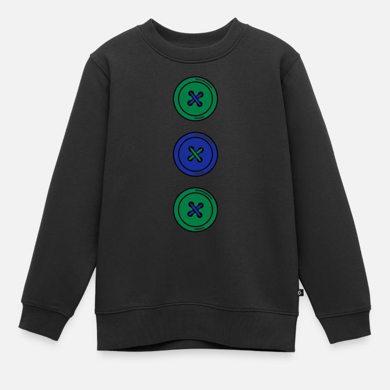 Boutons - Sweat Premium enfant bio - noir