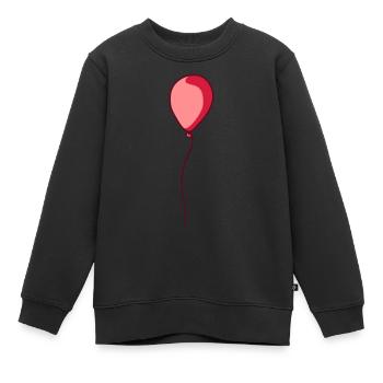 Ballon flottant scintillant - Sweat Premium enfant bio - noir - Devant - AI Model Kid Female (0cm)