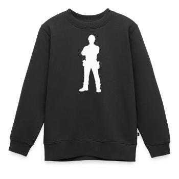 Construction Worker Construction Silhouette - Kids Premium Organic Sweatshirt - black - Front - AI Model Kid Female (0cm)