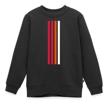 Stripes Design - Kinder Premium Organic Sweatshirt - Schwarz - Vorne - AI Model Kid Female (0cm)