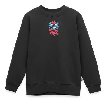 Kleine Monster: Punk-Affe mit Zwinkern - Kinder Premium Organic Sweatshirt - Schwarz - Vorne - AI Model Kid Female (0cm)