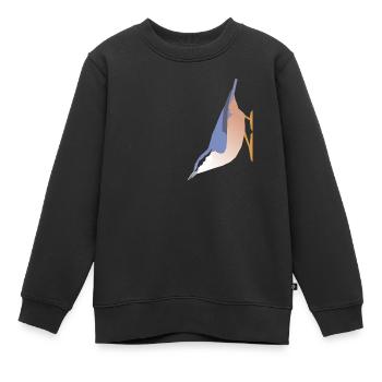 Nuthatch (sitta europaea) - Kids Premium Organic Sweatshirt - black - Front - AI Model Kid Female (0cm)