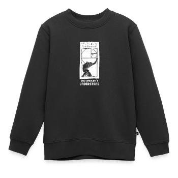 Goldener Schnitt Geometrie Spirale Kunst Mathe - Kinder Premium Organic Sweatshirt - Schwarz - Vorne - AI Model Kid Female (0cm)