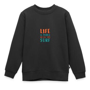 Wassersport - Kinder Premium Organic Sweatshirt - Schwarz - Vorne - AI Model Kid Female (0cm)