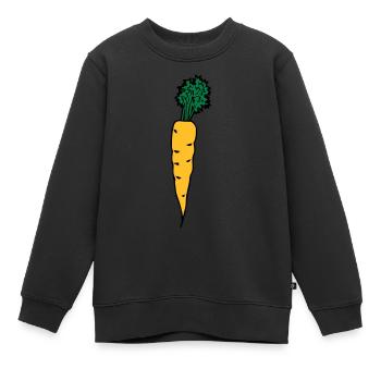 carrot - Sweat Premium enfant bio - noir - Devant - AI Model Kid Female (0cm)