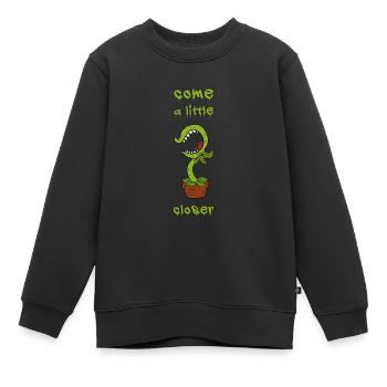Plante carnivore Halloween Carnivore - Sweat Premium enfant bio - noir - Devant - AI Model Kid Female (0cm)