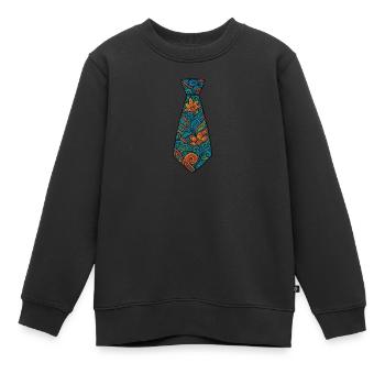 Attacher - Sweat Premium enfant bio - noir - Devant - AI Model Kid Female (0cm)