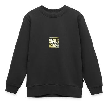 Bali 2024 Médaille d’or - Sweat Premium enfant bio - noir - Devant - AI Model Kid Female (0cm)