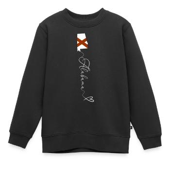 Alabama Flagge Kreuz Lange Halskette Rot Southern Pride USA - Kinder Premium Organic Sweatshirt - Schwarz - Vorne - AI Model Kid Female (0cm)