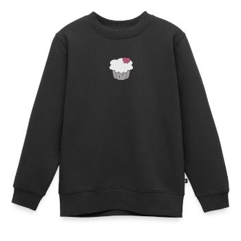 Muffin mit Kirsche - Kinder Premium Organic Sweatshirt - Schwarz - Vorne - AI Model Kid Female (0cm)