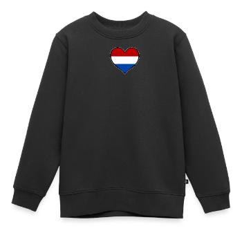 Drapeau du Cœur des Pays-Bas - Sweat Premium enfant bio - noir - Devant - AI Model Kid Female (0cm)