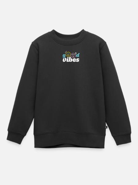 good_vibes - Kids Premium Organic Sweatshirt - black