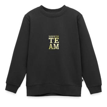 Badminton Team Mannschaft - Kinder Premium Organic Sweatshirt - Schwarz - Vorne - AI Model Kid Female (0cm)
