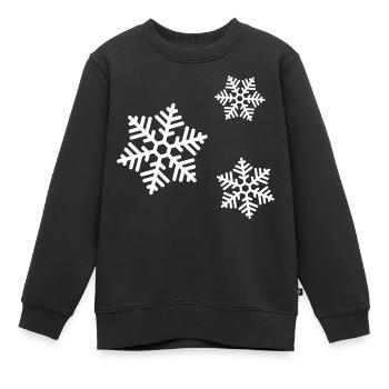 Eiskristalle - Kinder Premium Organic Sweatshirt - Schwarz - Vorne - AI Model Kid Female (0cm)