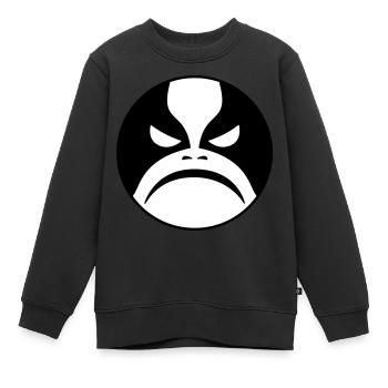 Black Metal Icon - Sweat Premium enfant bio - noir - Devant - AI Model Kid Female (0cm)