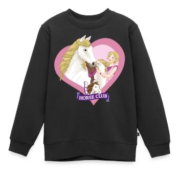 Inséde Horse Club Sofia & Blossom Coeurmotiv - Sweat Premium enfant bio - noir - Devant - AI Model Kid Female (0cm)