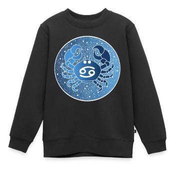 Sternzeichen: Krebs - Kinder Premium Organic Sweatshirt - Schwarz - Vorne - AI Model Kid Female (0cm)