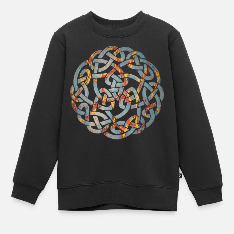 noeud celtique 5 e 19 - Sweat Premium enfant bio - noir