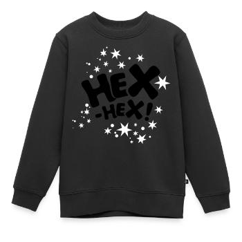 Bibi Blocksberg HEX-HEX! Spruch mit Sternen - Kinder Premium Organic Sweatshirt - Schwarz - Vorne - AI Model Kid Female (0cm)