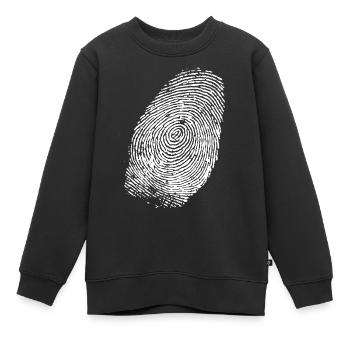Empreinte digitale (blanc) - Sweat Premium enfant bio - noir - Devant - AI Model Kid Female (0cm)