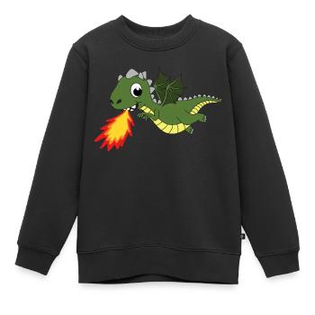 Baby Drachen Bodysuit T-Shirt - Kinder Premium Organic Sweatshirt - Schwarz - Vorne - AI Model Kid Female (0cm)