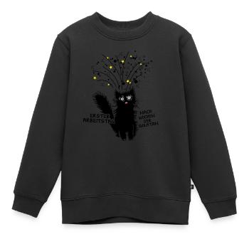 Erster Arbeitstag nach der isolation - Kinder Premium Organic Sweatshirt - Schwarz - Vorne - AI Model Kid Female (0cm)