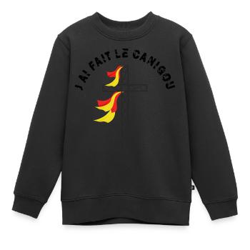 J'ai fait le Canigou - Sweat Premium enfant bio - noir - Devant - AI Model Kid Female (0cm)