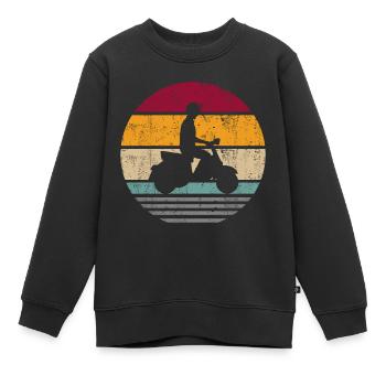Scooter electric scooter scooter driver retro - Kids Premium Organic Sweatshirt - black - Front - AI Model Kid Female (0cm)