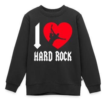 Hard Rock - Sweat Premium enfant bio - noir - Devant - AI Model Kid Female (0cm)