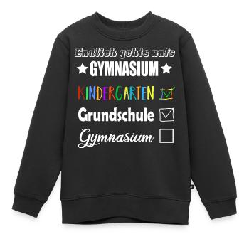 Gymnasium Einschulung 5. Klasse Geschenk - Kinder Premium Organic Sweatshirt - Schwarz - Vorne - AI Model Kid Female (0cm)