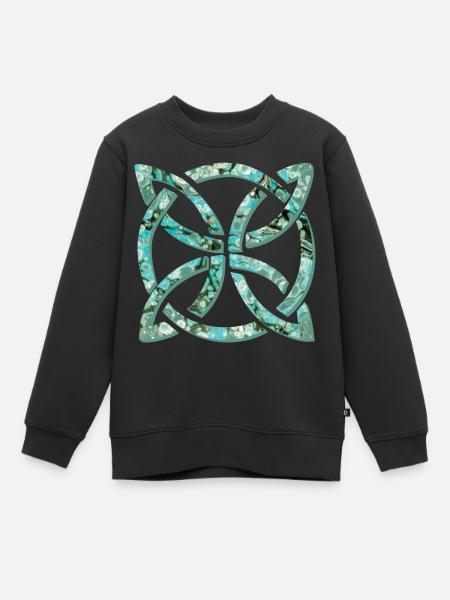 noeud celtique 10 e 247 - Sweat Premium enfant bio - noir