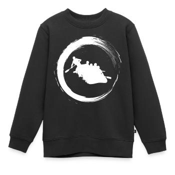 Rafting - Kinder Premium Organic Sweatshirt - Schwarz - Vorne - AI Model Kid Female (0cm)