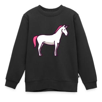 Licorne - licorne - Sweat Premium enfant bio - noir - Devant - AI Model Kid Female (0cm)