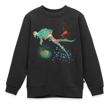plongée e 4 - Sweat Premium enfant bio - noir - Devant - AI Model Kid Female (0cm)