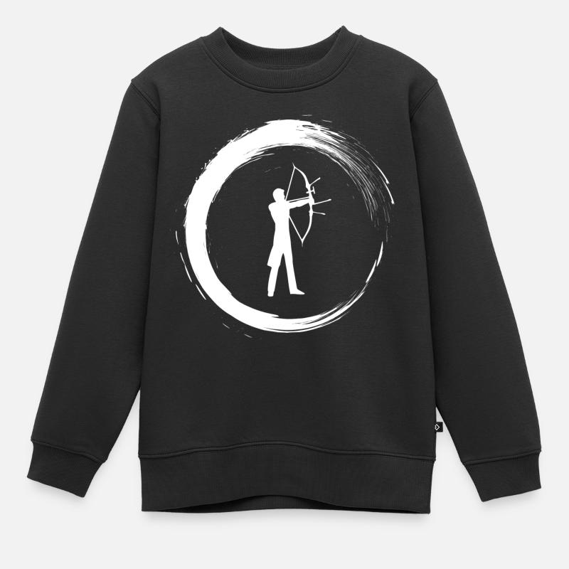 Bogenschütze - Kinder Premium Organic Sweatshirt - Schwarz