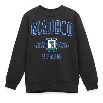 Madrid - Kinder Premium Organic Sweatshirt - Schwarz - Vorne - AI Model Kid Female (0cm)
