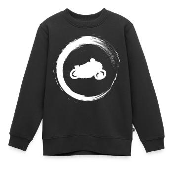 Motorrad - Kinder Premium Organic Sweatshirt - Schwarz - Vorne - AI Model Kid Female (0cm)
