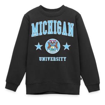 Université du Michigan - Sweat Premium enfant bio - noir - Devant - AI Model Kid Female (0cm)