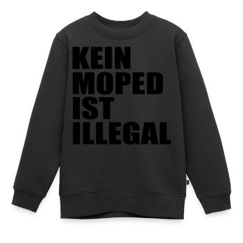 kein moped ist illegal - Kinder Premium Organic Sweatshirt - Schwarz - Vorne - AI Model Kid Female (0cm)