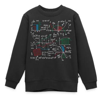 Liebhaber mathematischer Gleichungen Mathe - Kinder Premium Organic Sweatshirt - Schwarz - Vorne - AI Model Kid Female (0cm)