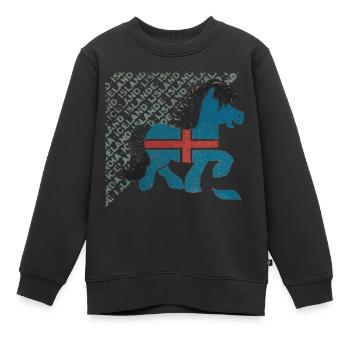 Islande - Sweat Premium enfant bio - noir - Devant - AI Model Kid Female (0cm)