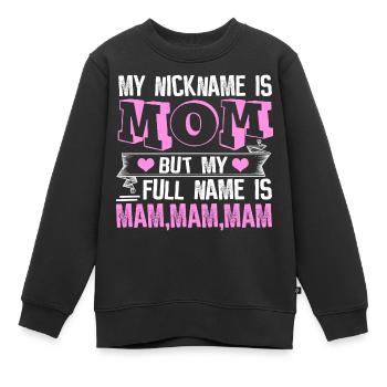 Maman - Sweat Premium enfant bio - noir - Devant - AI Model Kid Female (0cm)