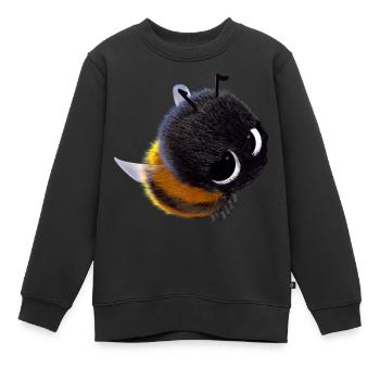 Hugo die Hummel - Kinder Premium Organic Sweatshirt - Schwarz - Vorne - AI Model Kid Female (0cm)
