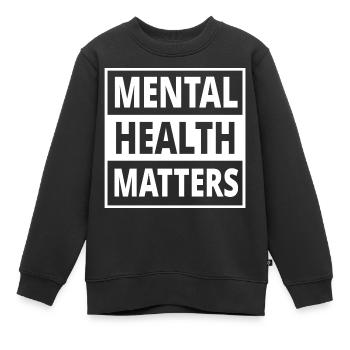Mental Health Matters Mentale Gesundheit - Kinder Premium Organic Sweatshirt - Schwarz - Vorne - AI Model Kid Female (0cm)