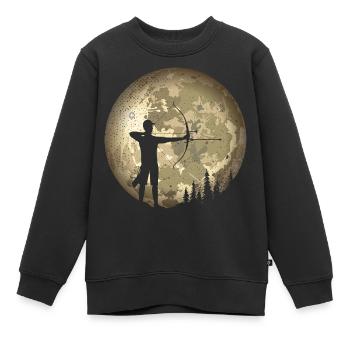 Bogenschießen - Kinder Premium Organic Sweatshirt - Schwarz - Vorne - AI Model Kid Female (0cm)