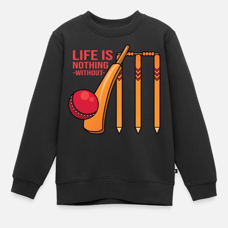 Cricket Kricket Cricketschläger Cricket Spruch - Sweat Premium enfant bio - noir