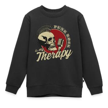 Punkrock Retro - Kinder Premium Organic Sweatshirt - Schwarz - Vorne - AI Model Kid Female (0cm)
